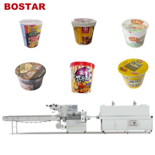 Round Bowl Noodle Semi Automatic Shrink Wrapping Machine